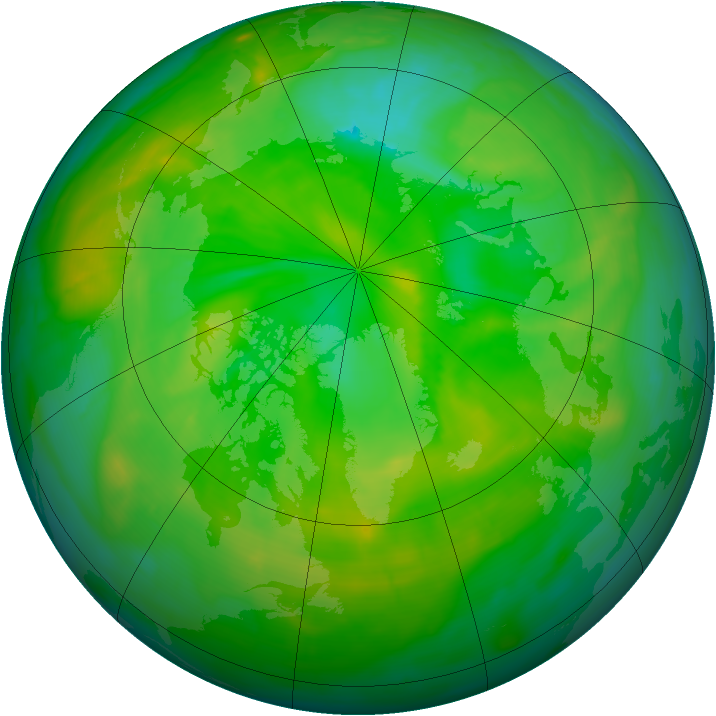 Arctic ozone map for 27 June 2008